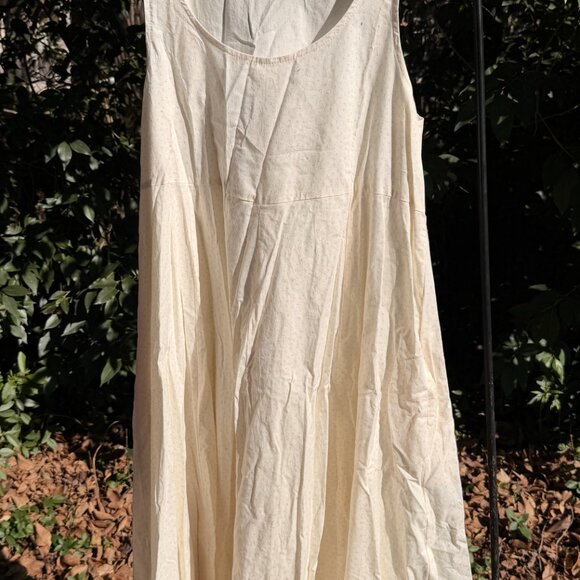 Custom Boutique Cream Boho Dress with Pockets – Layering Piece or Dress - Picture 3 of 4